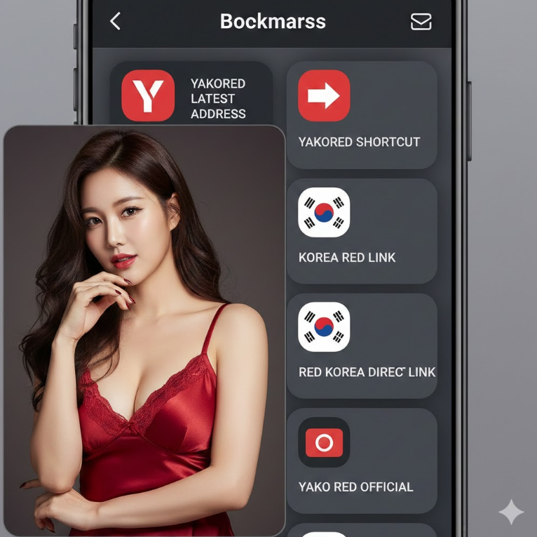 야코레드 모바일 브라우저 즐겨찾기 화면