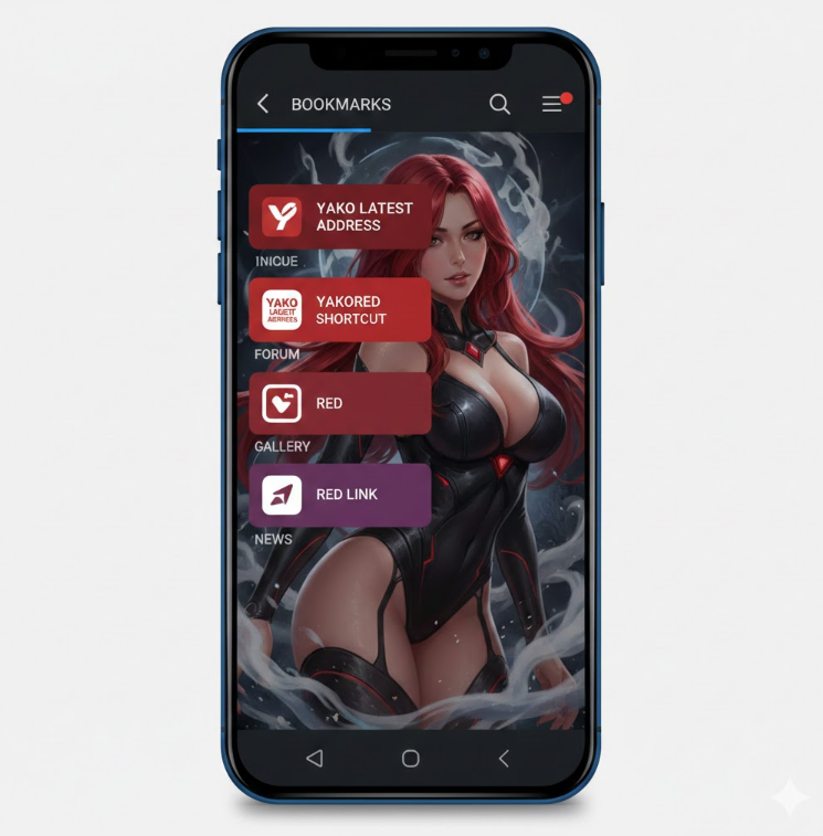 모바일 브라우저 즐겨찾기 화면