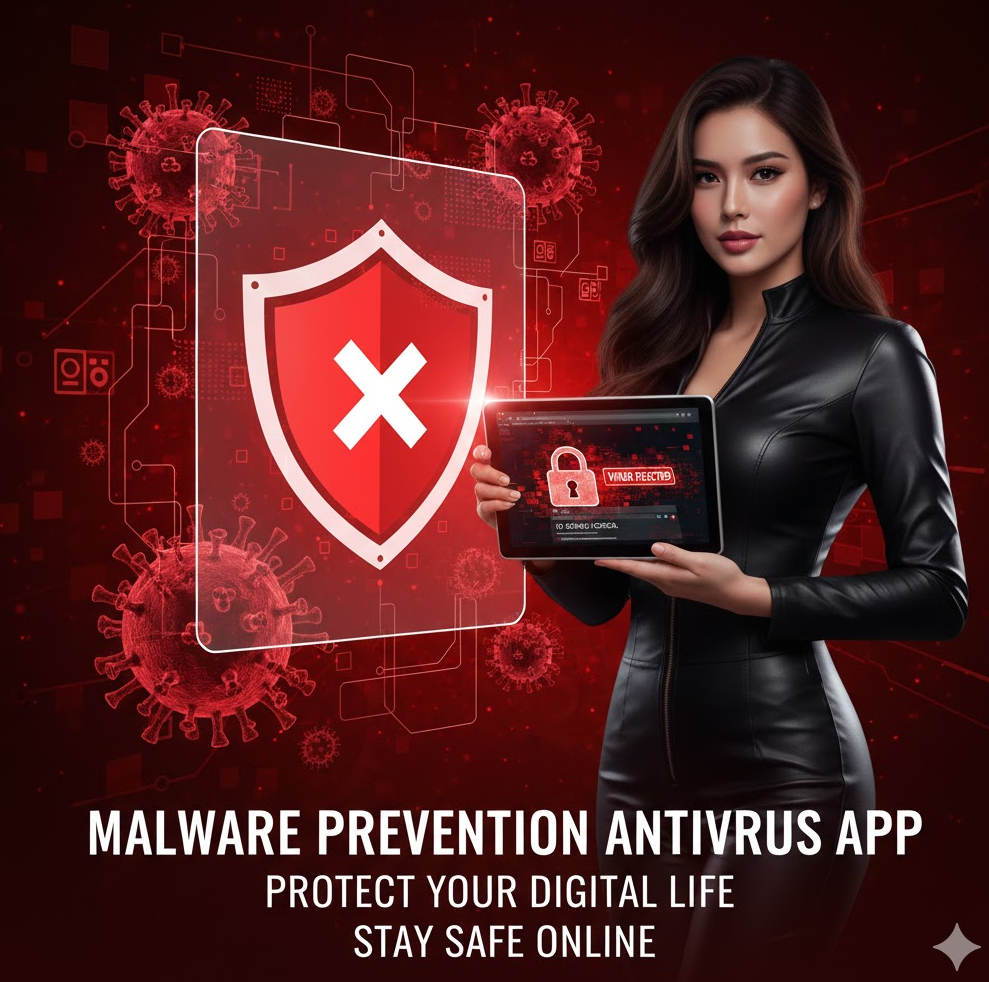  악성코드 방지 백신 앱 화면 그래픽 바이러스 아이콘 블렌드