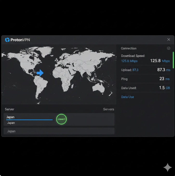 안정적인 접속을 위해 ProtonVPN과 같은 VPN 서비스의 일본 서버 활용을 권장하며