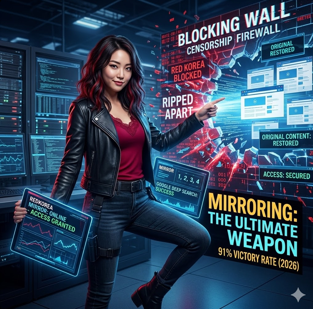 레드코리아 대체사이트 접속 전쟁의 최종 병기는 "이 주소도 안 되네?"라며 마우스를 던지기 직전, 구원의 미러 사이트가 등장하는 순간입니다.